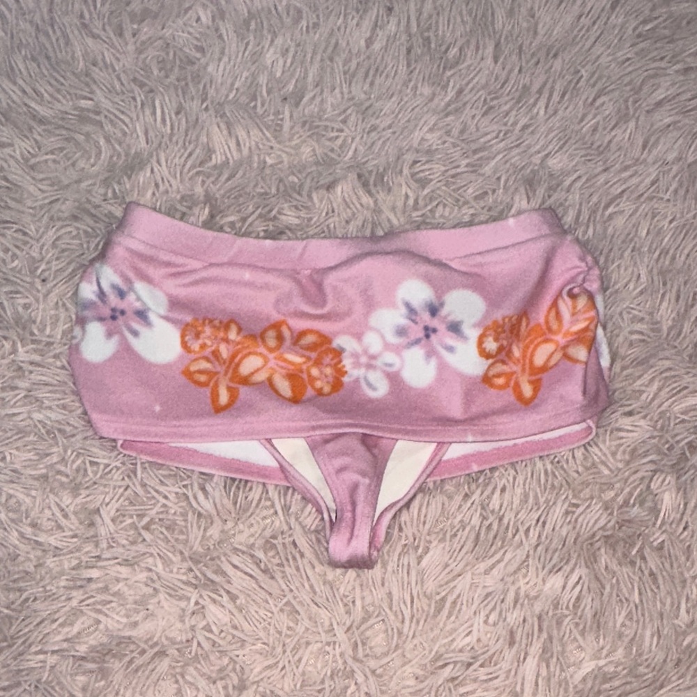 Frankies bikini bottoms terry cloth with skirt over
